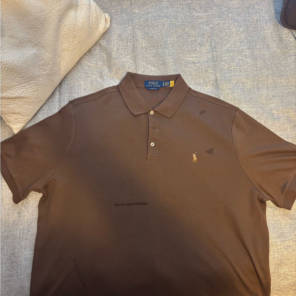Ralph Lauren Brown Polo Shirt Classic Design